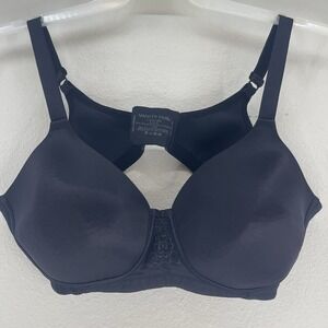 Vanity Fair Beauty Back Full Figure Wirefree Bra 42C Sexy Black Embroidery